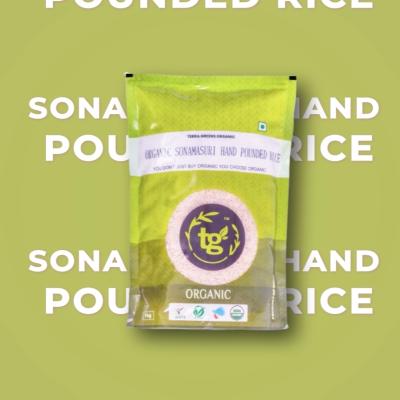 Organic Sonamasuri Hand pounded Rice (Unpolished)